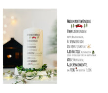Lade das Bild in den Galerie-Viewer, Weihnachtskerze/Adventskerze * Kaspar Weihnachtswünsche * Auto rot mit Tanne &amp; Text
