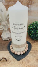Charger et lire la vidéo dans la visionneuse de la Galerie, Trauerkerze &quot;Dan&quot; *This candle burns in loving memory...* Spruch

